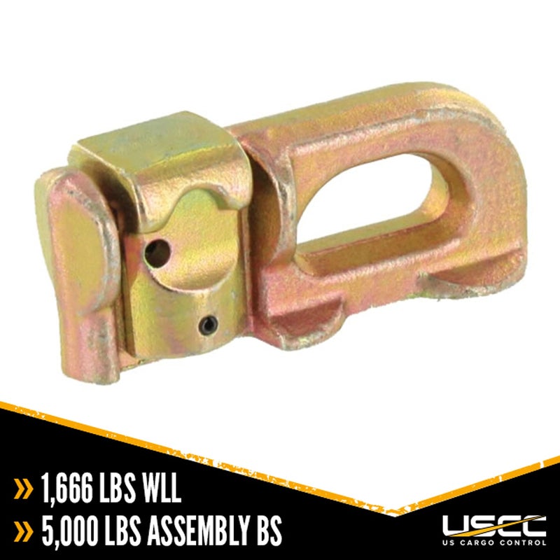 US Cargo Control L Track Double Stud Fitting (4 Pack) 5,000 Pounds Break Strength, Use with L Track Rails in Truck Bed or Trailer to tie Down ATV, Motorcycle, Automatic Locking with Spring Release - Image 2